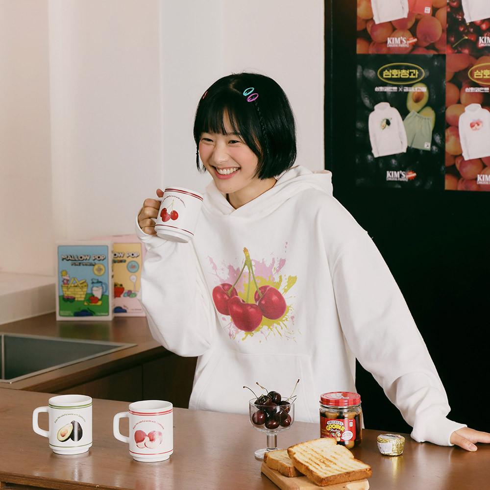 김씨네과일 삼화 한정판 후드티 후디 남녀공용 체리 복숭아 아보카도
