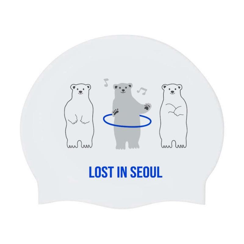 HULA BEAR SWIM CAP BLUE