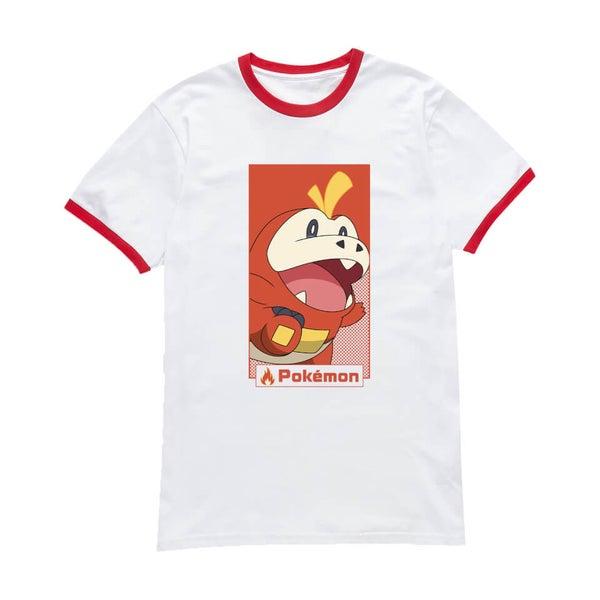 Pokémon Fuecoco Unisex Ringer T-Shirt - White/Red