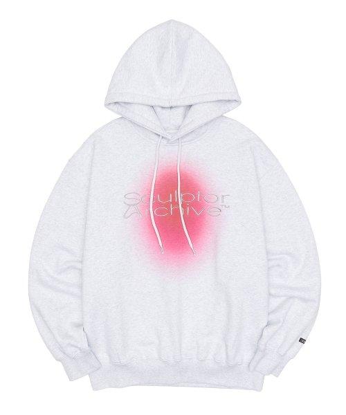 Colour Logo Hoodie White Melange