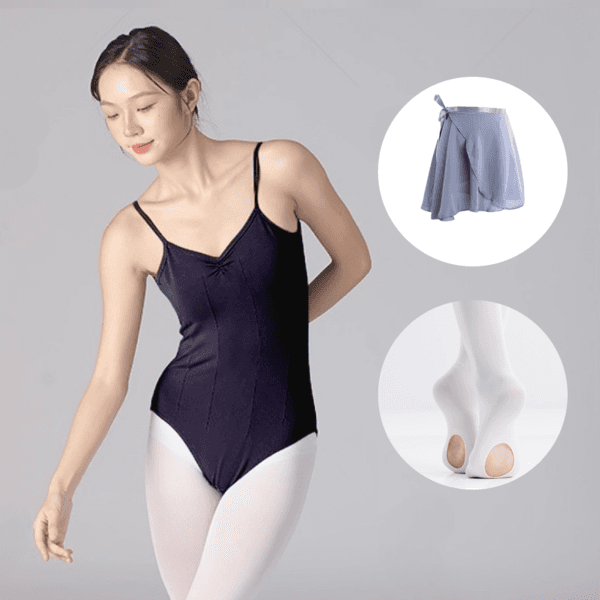 이이엘댄스 발레 비기너 세트 (레오타드+스커트+타이즈)