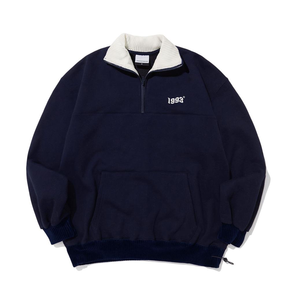 빈티지 반 집업_네이비