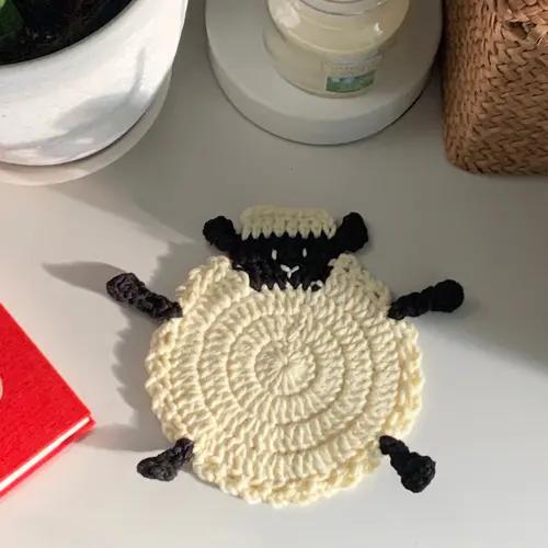 코바늘 안아줘 양코스터 도안 (왕초보를 위한 상세한 풀영상 + 서술형도안 PDF파일)