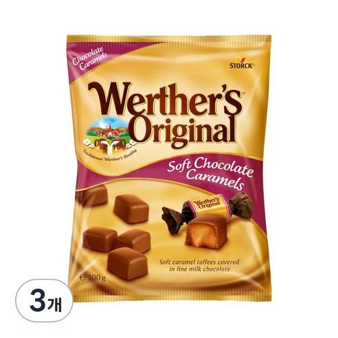 스톡 웨더스 오리지널 소프트 초콜릿 카라멜, 100g, 3개