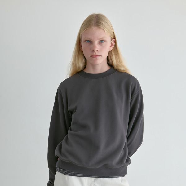 SOFT COTTON SWEATSHIRT _ KHAKI DEEP GREY