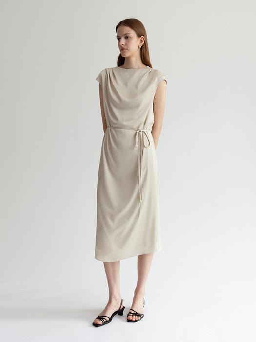 LEIVE DRAPE DRESS (2colors)