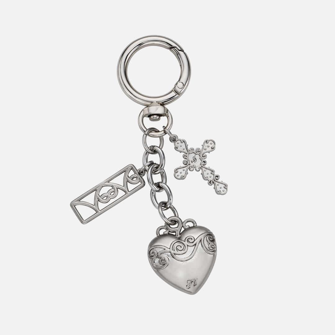 heart union keyring-silver