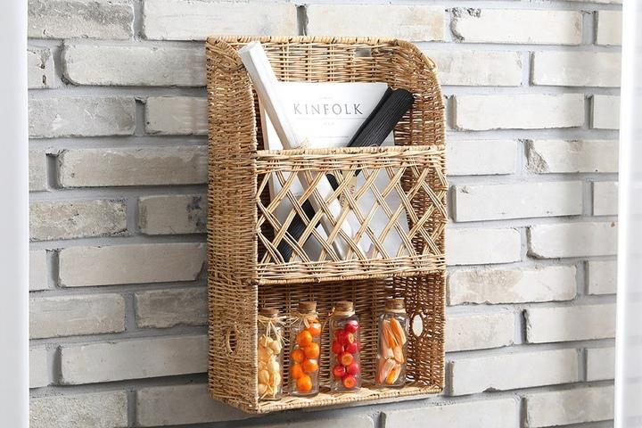 홈데코 라탄 마이룸 포켓/벽걸이수납함