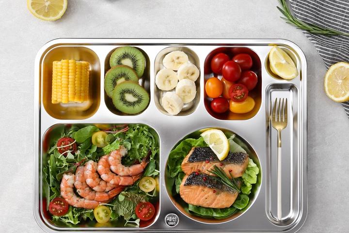 시샘 학교급식 병원 성인 유아용 다이어트 고급 스테인리스 식판