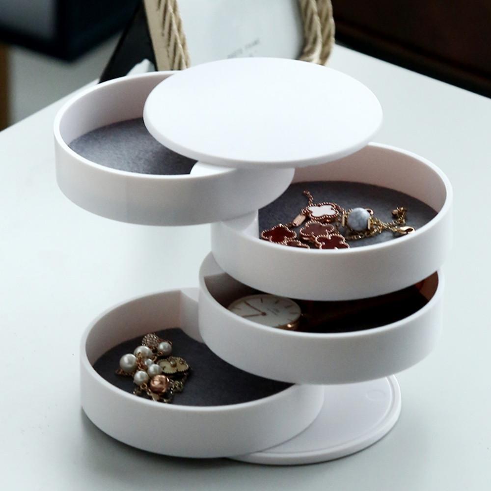 미드센츄리 모던 4단 원형 악세사리 보관함 미니 보석함