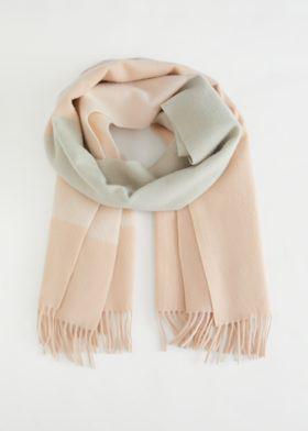 프린지 울 블랭킷 스카프