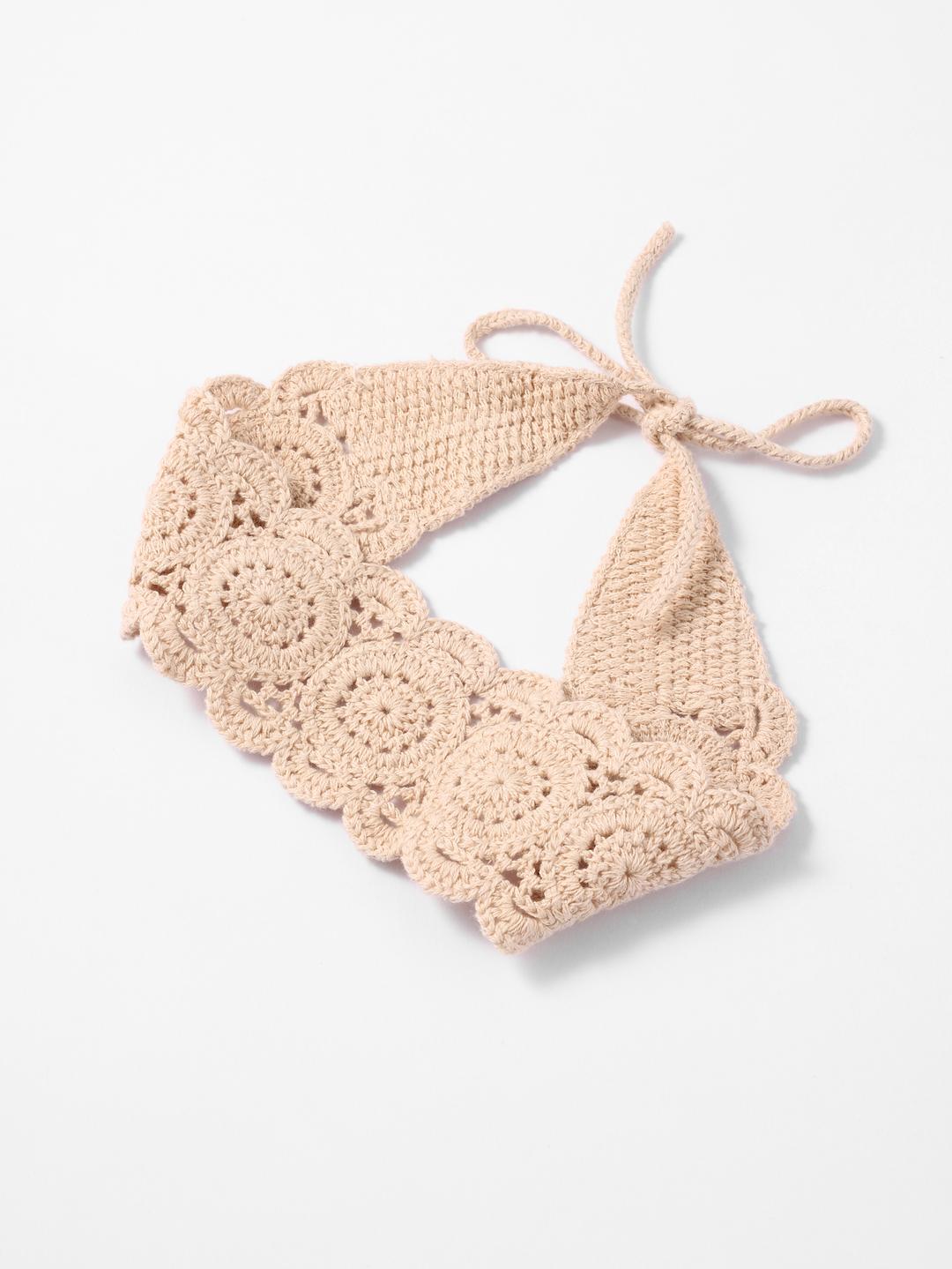 Floral Knotted Crochet Headband