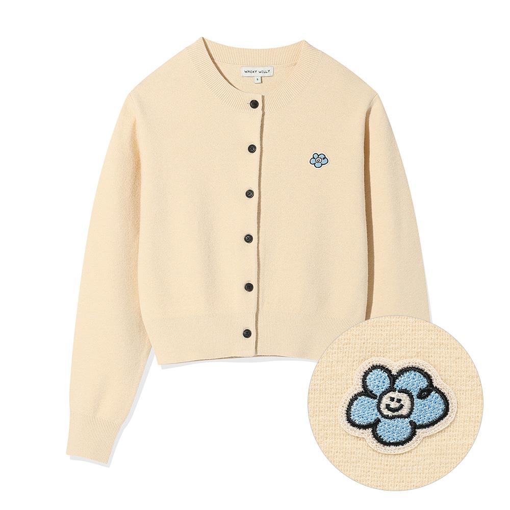 우먼스 릴리와펜 라운드넥 가디건 크림