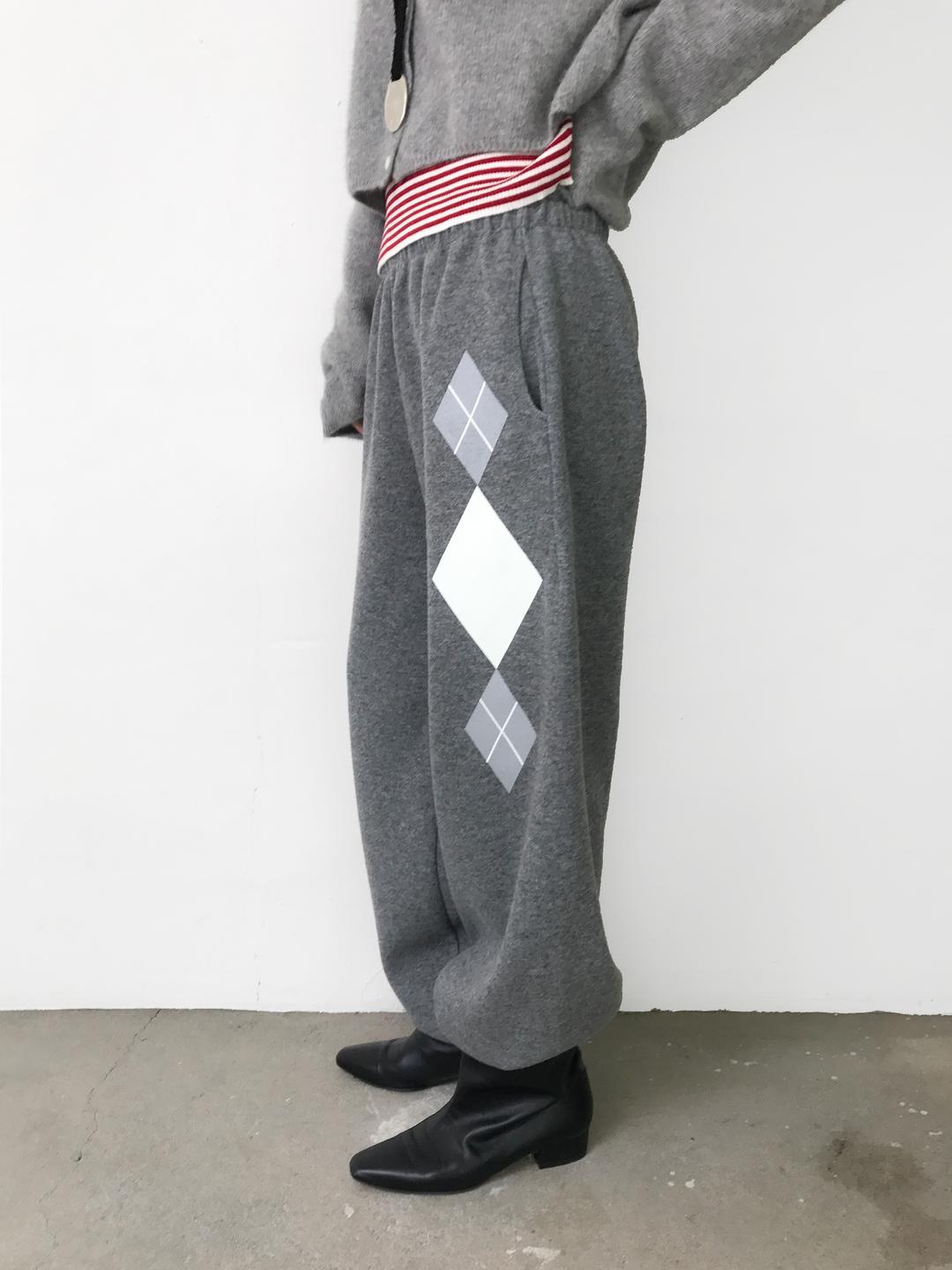 Argyle knitted jogger pants In Heather grey (2c)