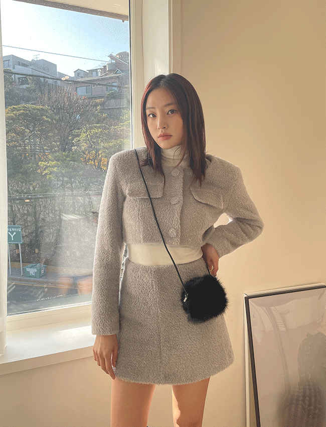 파리즈 트위드 미니자켓