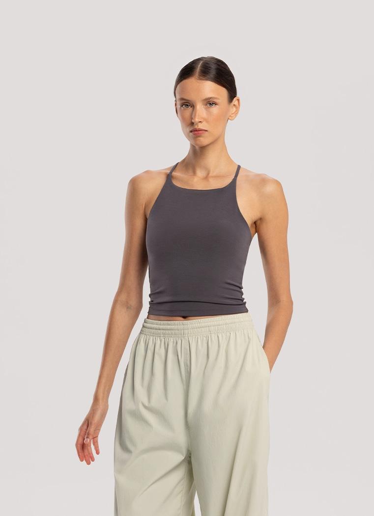 Triangle tank top_Blackened Pearl