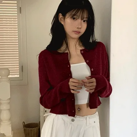 크렌베리🍇 [캐시울10%] 골지 스퀘어 핏 가디건- 5color