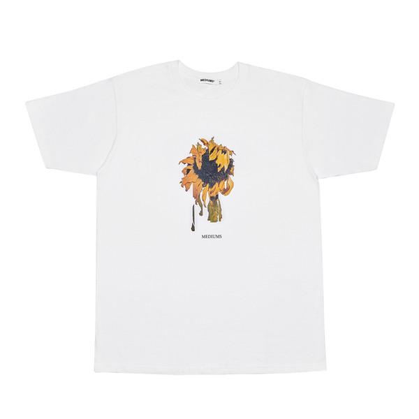 Dying Sunflower T-Shirt 01 - White