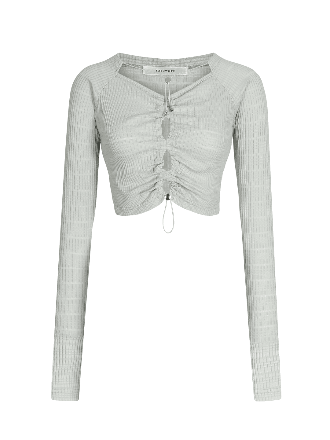 Yoga-fit eyelet String Long Sleeve T-shirts (Khaki)