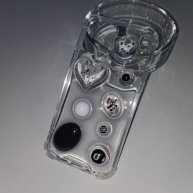 (made) 8볼 쿠앤크 하트 레진 폰케이스 (아이폰 7 SE2 XS XR 13 미니 맥스 프로 갤럭시 S20 S22 FE 플러스 울트라 노트 퀀텀2 A31 A32 A50 A52)