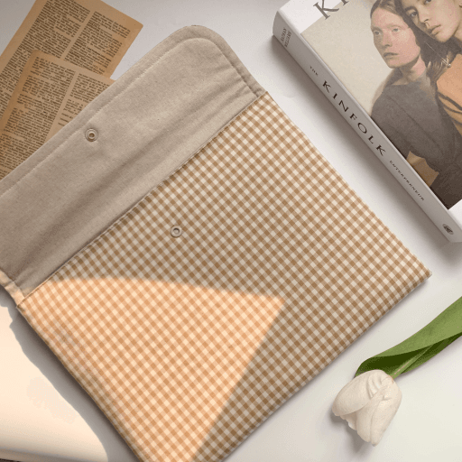 ▐ 사이즈주문제작가능▐ 베이지체크파우치