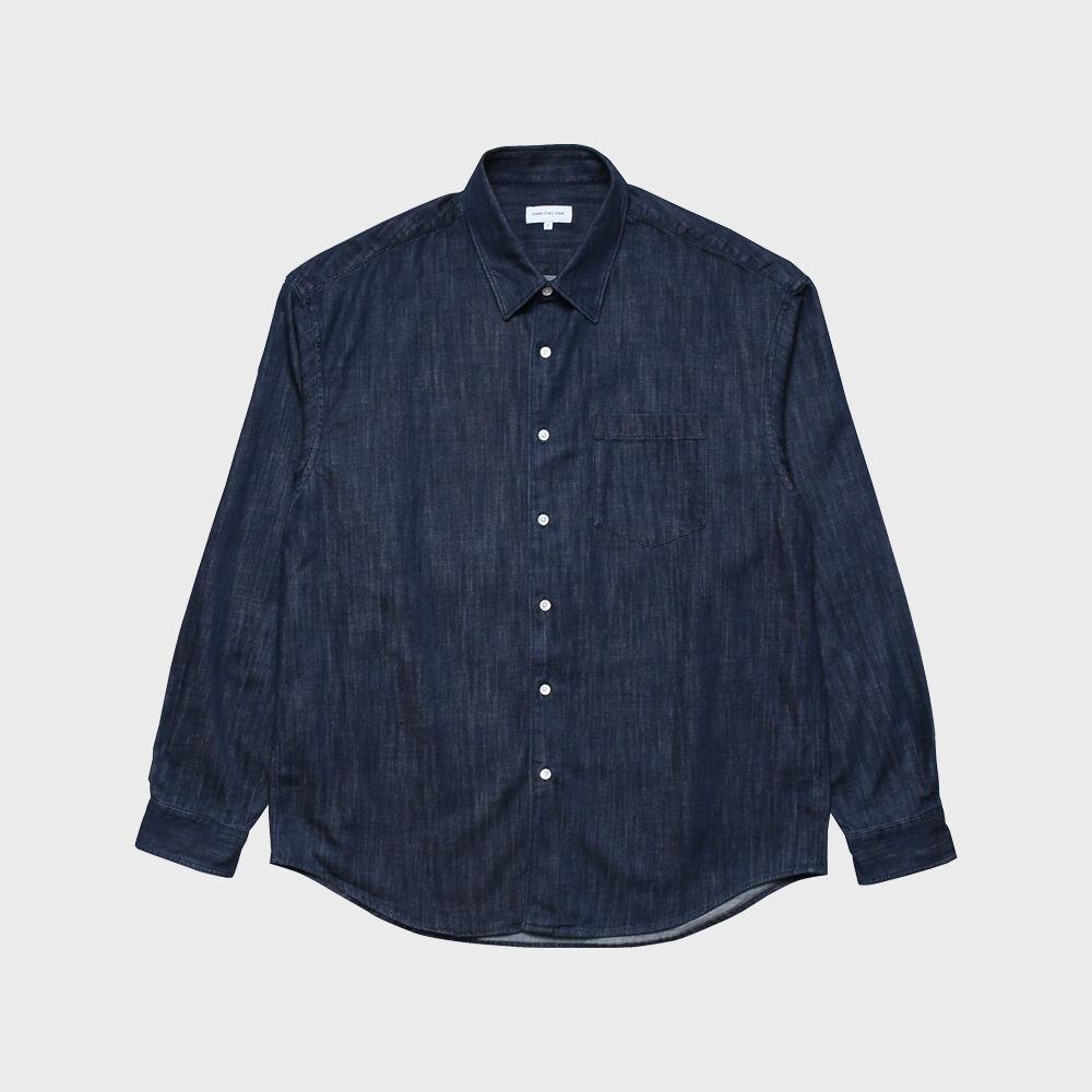 Relaxed Denim Shirts (Dark Blue)