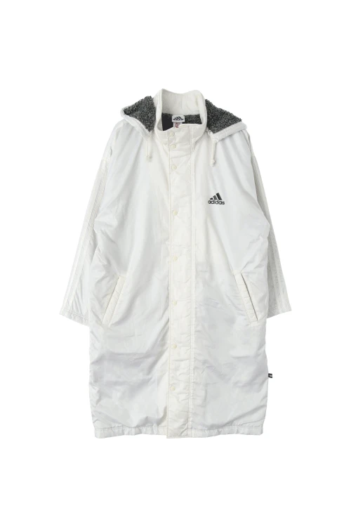 아디다스 (Man - L) 폴리 3S 빅로고 후드집업 보아 점퍼