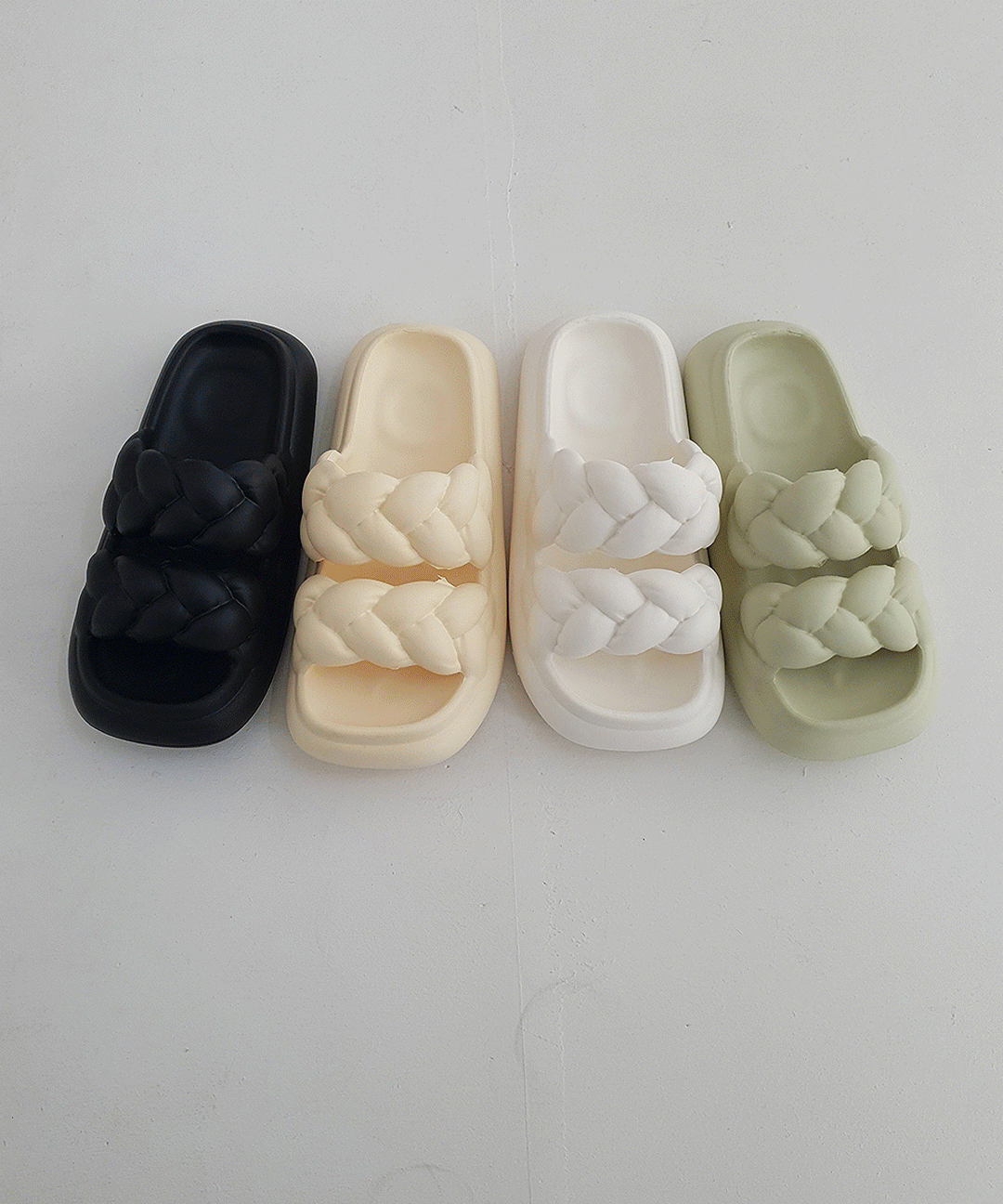 (4color)꽈배기 EVA 슬리퍼 여름 물놀이 신발 사무실 실내화