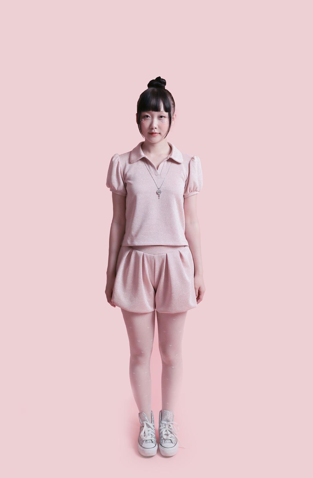 PINTUCK BALLOON SHORTS _PINK