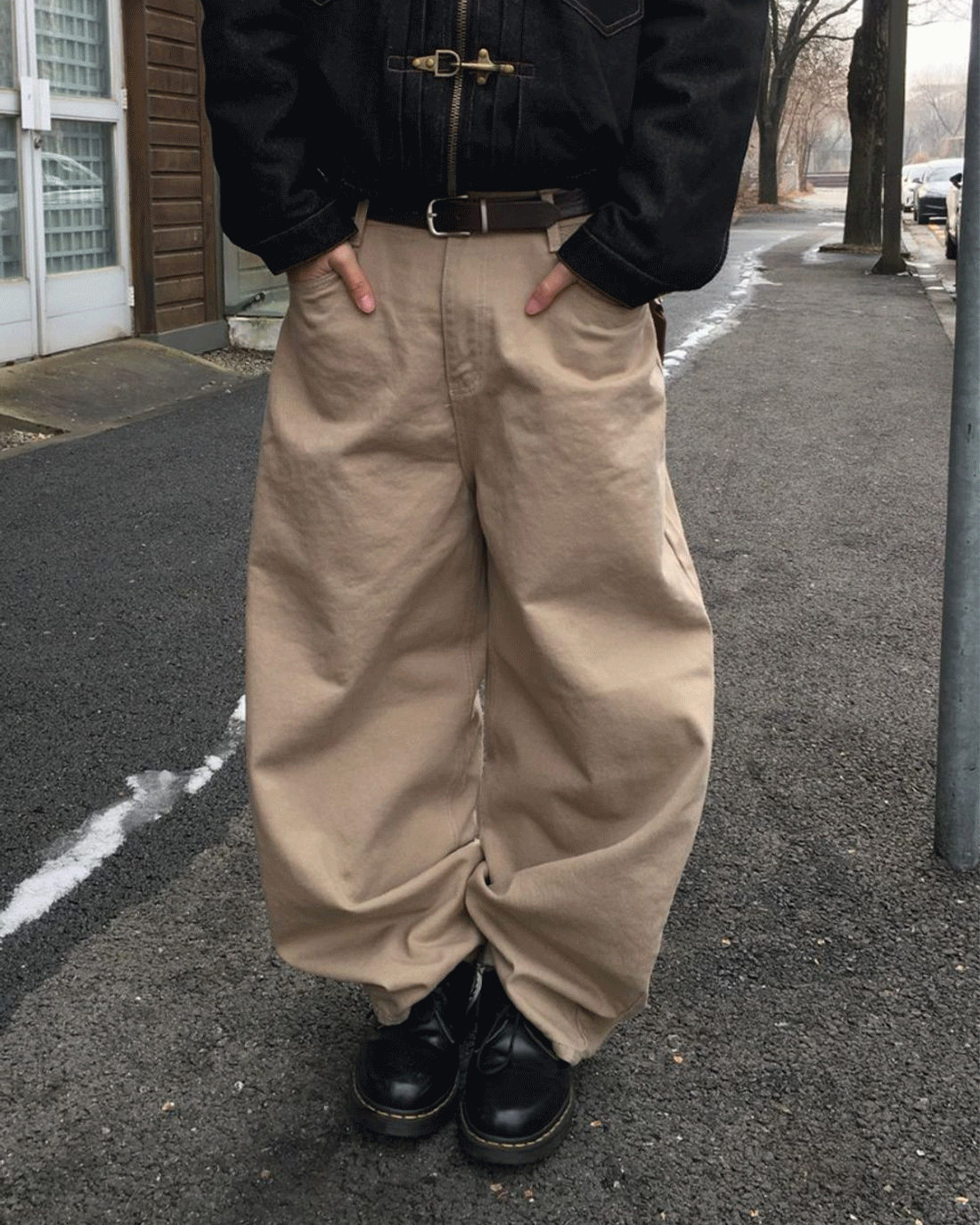 아르센 커브드 코튼 팬츠 7C