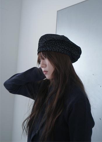 leopard cotton beret (3c)