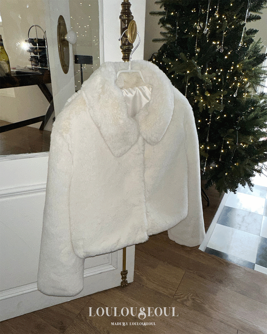 [MADE] Pudding Fur Jacket_푸딩 퍼 자켓 (﻿Milk White)