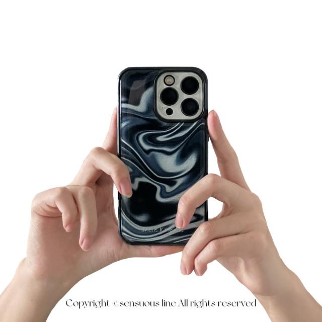 [Bumper] 에폭시 마블링 폰케이스 Marbling Phone Case (NAVY)