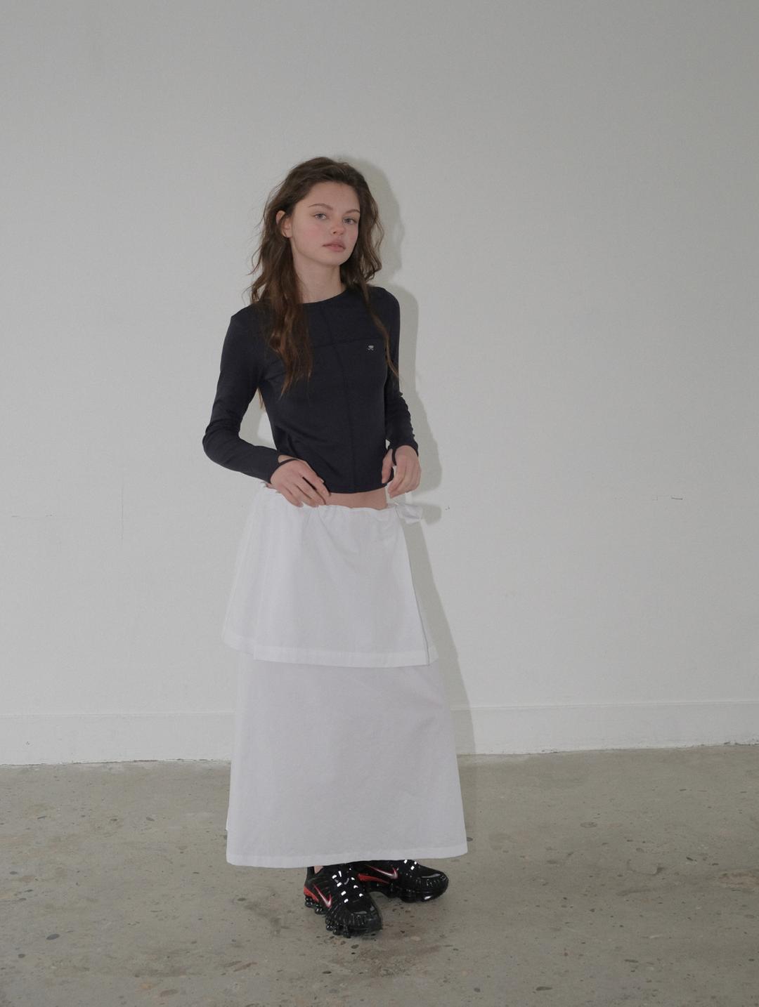 JAMBON LAYERED SKIRT - WHITE