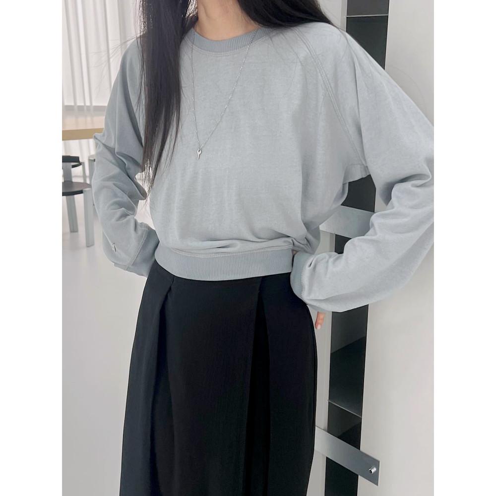 (일부 당일) 린넨 엠블럼 래글런 긴팔 맨투맨 티셔츠 (3colors)