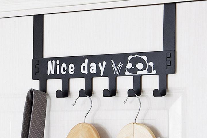 도어훅 나이스데이 6구 옷걸이 방문 모자걸이 가방걸이 행거 수납용품 뒤틀림NO