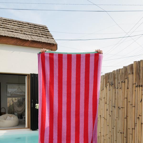 Dusendusen Fruit Stripe Bath, Hand Towel