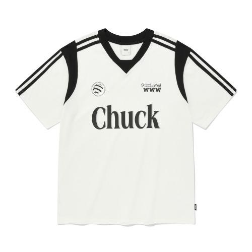 [9/20 예약배송] Chuck Uniform V-Neck T-Shirt, White&Black