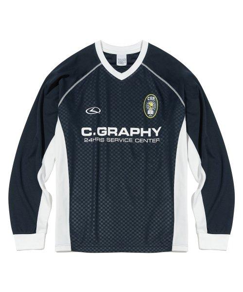 24H 스포츠 긴팔 져지 티셔츠_네이비