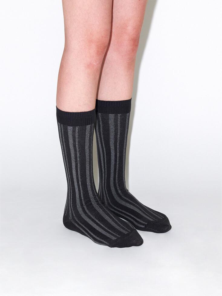 [23 FW] Black Stripe Mid High