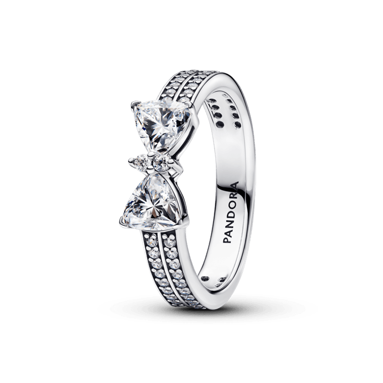 스파클링 보우 더블 로우 링