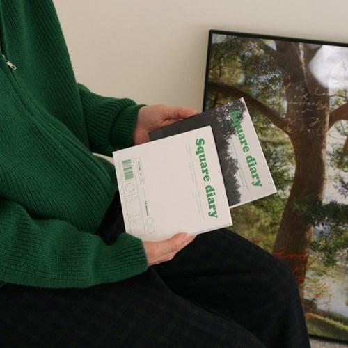 monogram square diary