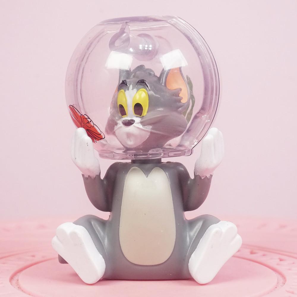 [중고] 맥도날드 톰과 제리 제1탄 해피밀 장난감 금붕어 어항을 뒤집어쓴 톰 굿즈