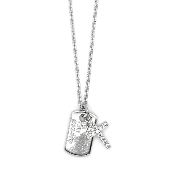 cross tag necklace
