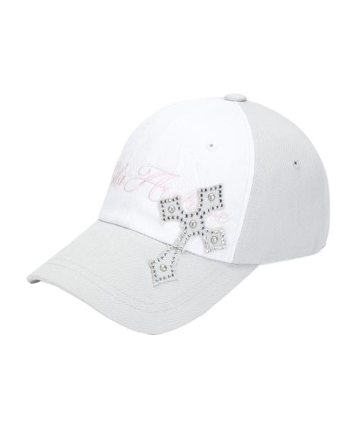 CROSS PATCHED WING BALLCAP_WHITE