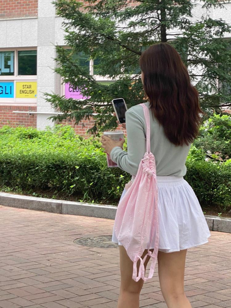 Hermanas 에르마나스 자체제작 리본레이스 스트링백팩