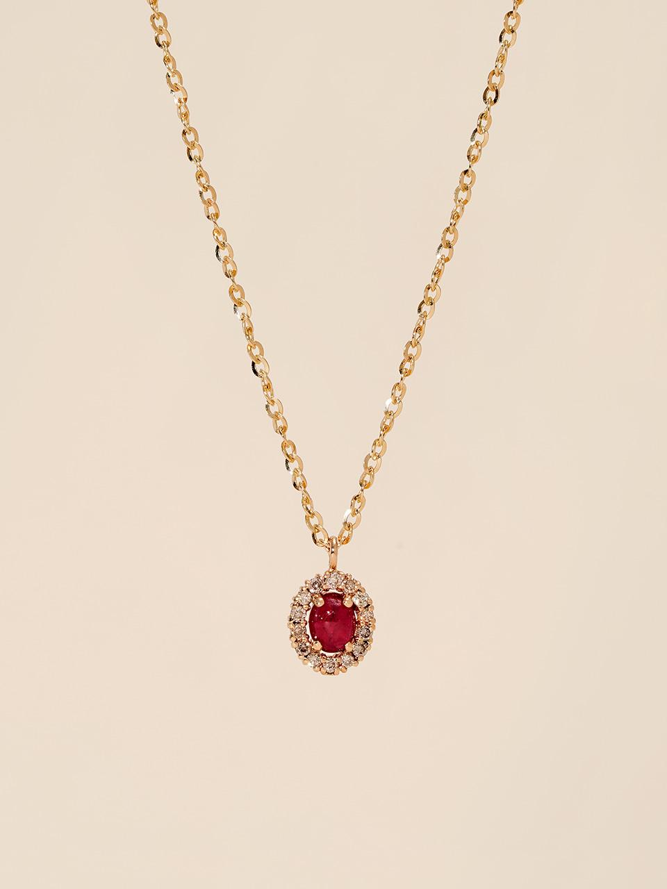 Flower Ruby Necklace