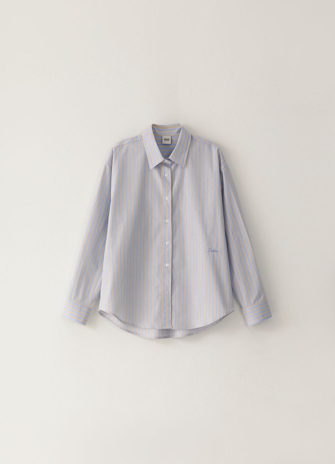 Cotton Stripe Shirt 1 - Blue
