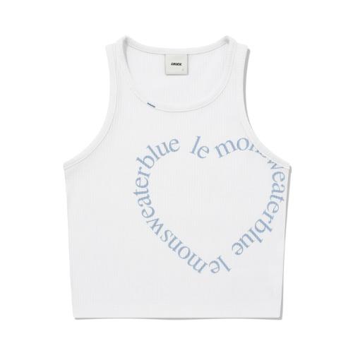 [6/27 예약배송] [1차 리오더] Chuck LSB Heart Logo Sleeveless T-Shirt, White