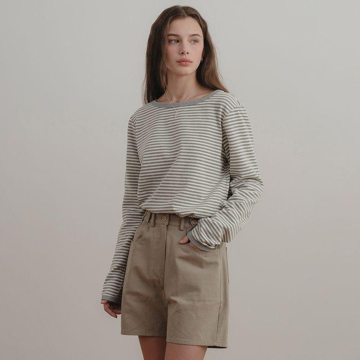 Cookie stripe t-shirt (gray)